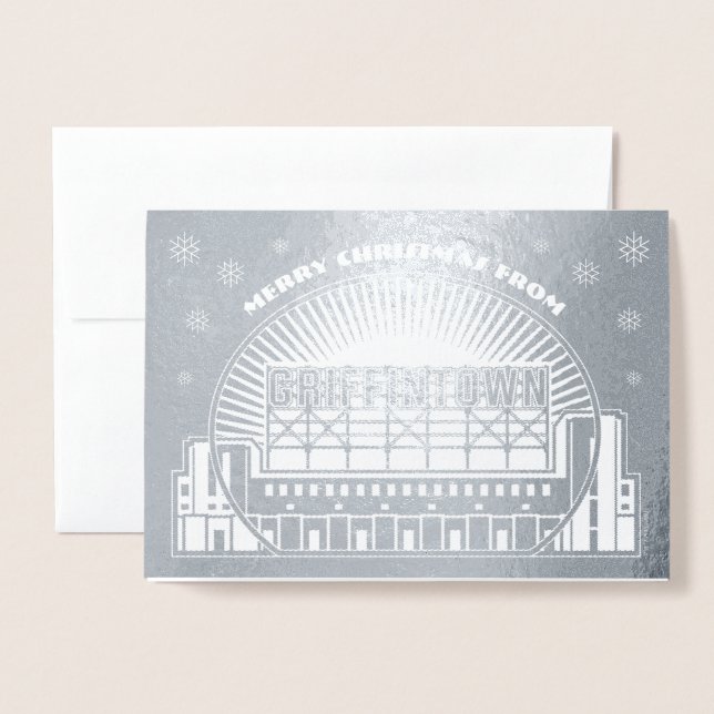 God jul från Griffintown Foil Card Folierat Kort (Framsida med kuvert)