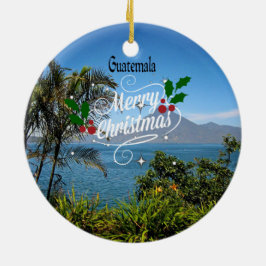 God jul från Guatemala Julgransprydnad Keramik