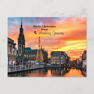 God jul från Hamburg, Tyskland Vykort