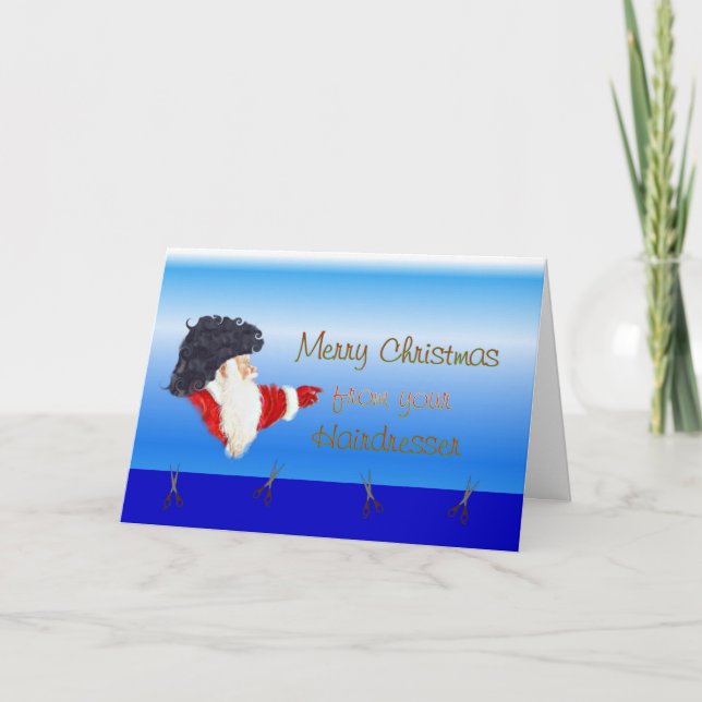 God jul från hårfrisör frisstylist helgkort (Framsida)