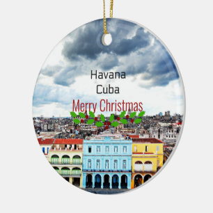 god jul från Havanna, Kuba Julgransprydnad Keramik