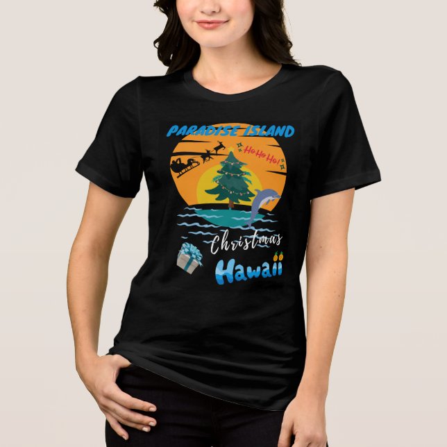 God jul från Hawaii-garantin T Shirt (Framsida)
