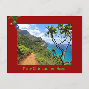 God jul från Hawaii Helgdag vykort