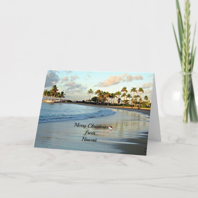 God jul från Hawaii Helgkort (Framsida)