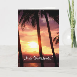 God jul från Hawaii Mele Kalikmaka Helgkort