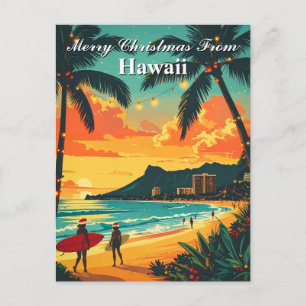 God jul från Hawaii Tropical Helgdag Vykort