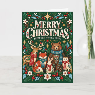 God Jul från hela besättningen Woodland Folk Kort