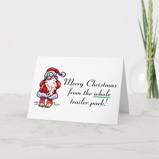 God jul från hela släpvagnsparken helgkort (Framsida)