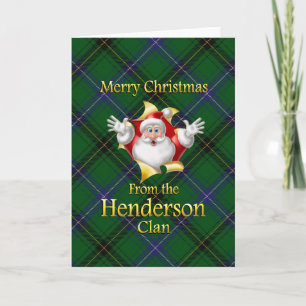 God jul från Henderson-klanen Helgkort