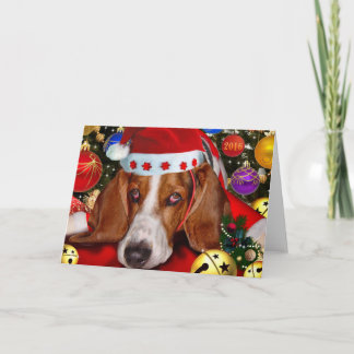 God jul från Holmes Bassethunden Helgkort