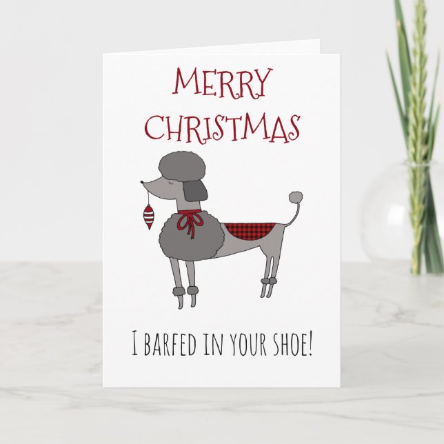 God jul från Hund Helgkort (Framsida)