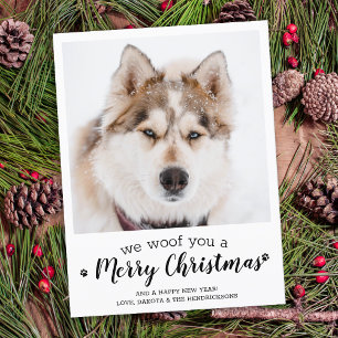 God jul från Hund moderna sällskapsfoto Helg Vykort
