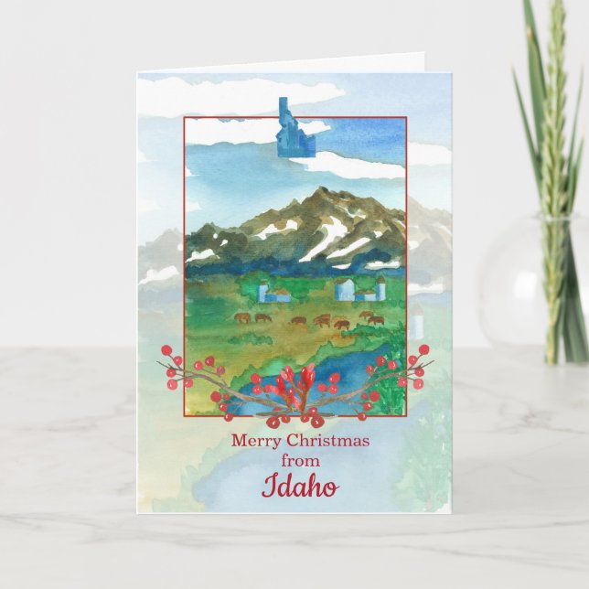 God jul från Idaho Cows Ranch Kort (Framsida)