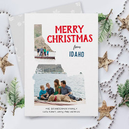 God Jul från Idaho Två Foto Julkort