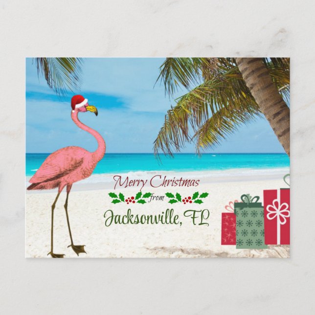 God jul från Jacksonville, FL Helg Vykort (Framsida)