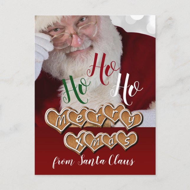 God jul från jultomten - personifiera helg vykort (Framsida)