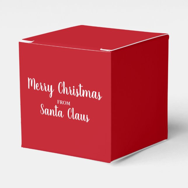 God jul från Jultomten Röda fyrkanten Presentaskar (Framsidan Sidan)