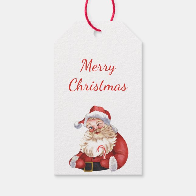 God jul från Jultomtens eget namn Presentetikett (Baksidan)