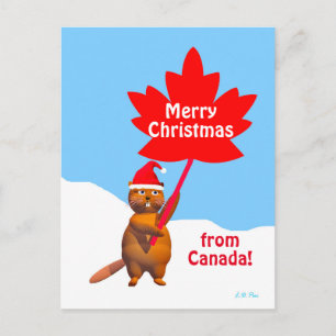God jul från Kanada Beaver Helg Vykort