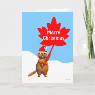 God jul från Kanada Beaver Helgkort