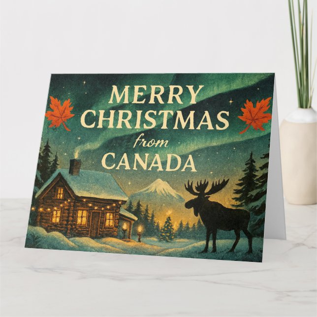 God jul från Kanada Kort (Framsida)