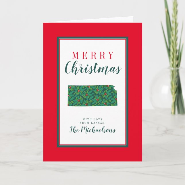 God jul från Kansas Kort (Framsida)