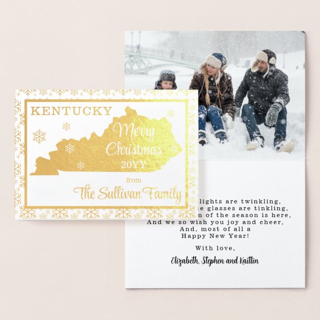 God jul från Kentucky State | Foto Folierat Kort (Display)