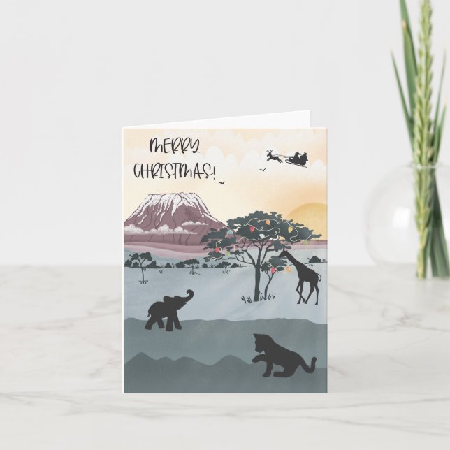 God jul från Kenya Kort (Framsida)