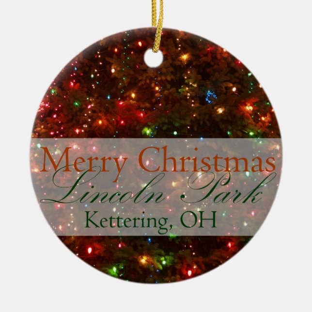 God jul från Kettering, Ohio 2015 prydnad Julgransprydnad Keramik (Framsidan)