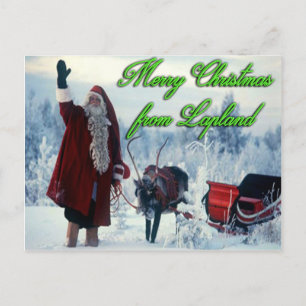 God jul från Lappland Helg Vykort
