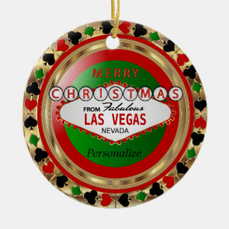 God jul från Las Vegas Julgransprydnad Keramik