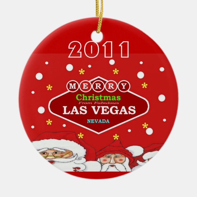 God jul från Las Vegas Ornament (Framsidan)