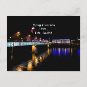 god jul från Linz, Österrike Vykort