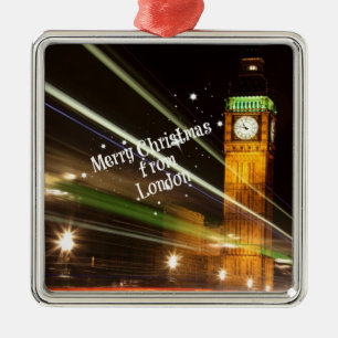 God jul från London - Big Ben Julgransprydnad Metall