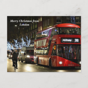 God jul från London Helg Vykort