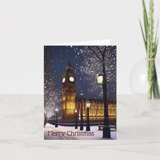 God jul från London Helgkort (Framsida)