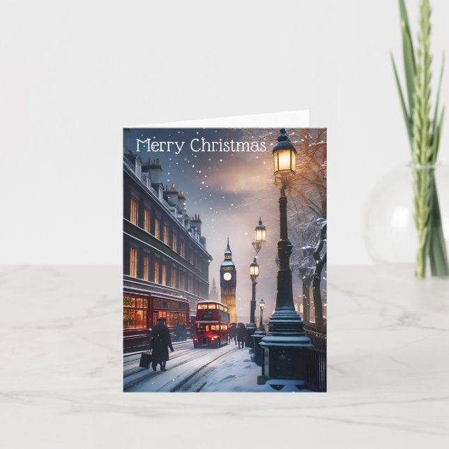 God jul från London Helgkort (Framsida)