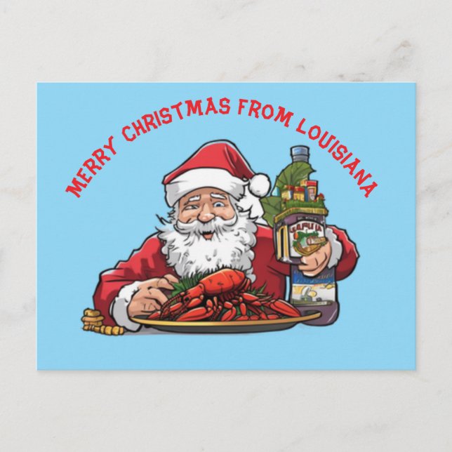 God jul från Louisiana Vykort (Framsida)