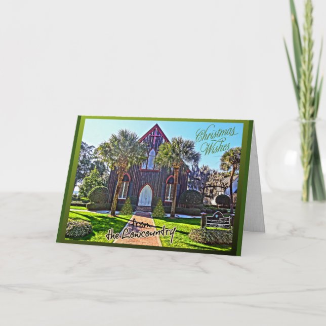 God jul från Lowcountry Bluffton SC Helgkort (Framsida)
