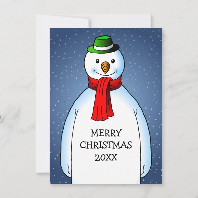 God jul från Lycklig Snögubbe (Framsida)