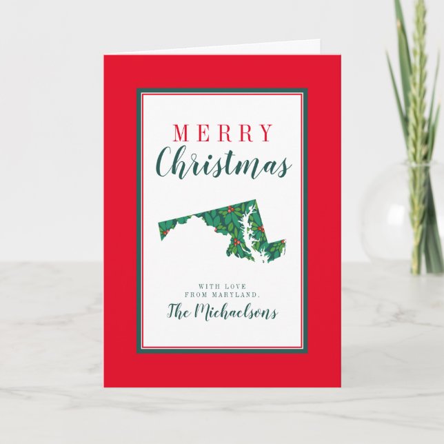 God jul från Maryland Kort (Framsida)