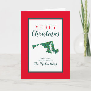 God jul från Maryland Kort