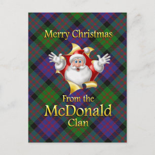 god jul från McDonald-Klan Helg Vykort
