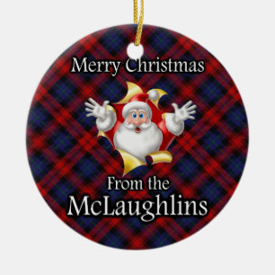 God jul från McLaughlin MacLachlan Klan Julgransprydnad Keramik