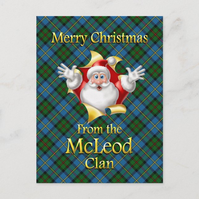 God jul från McLeod-Klan Helg Vykort (Framsida)