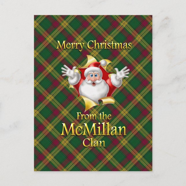 God jul från McMillan-Klan Helg Vykort (Framsida)