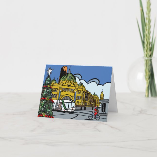 God jul från Melbourne Helgkort (Framsida)