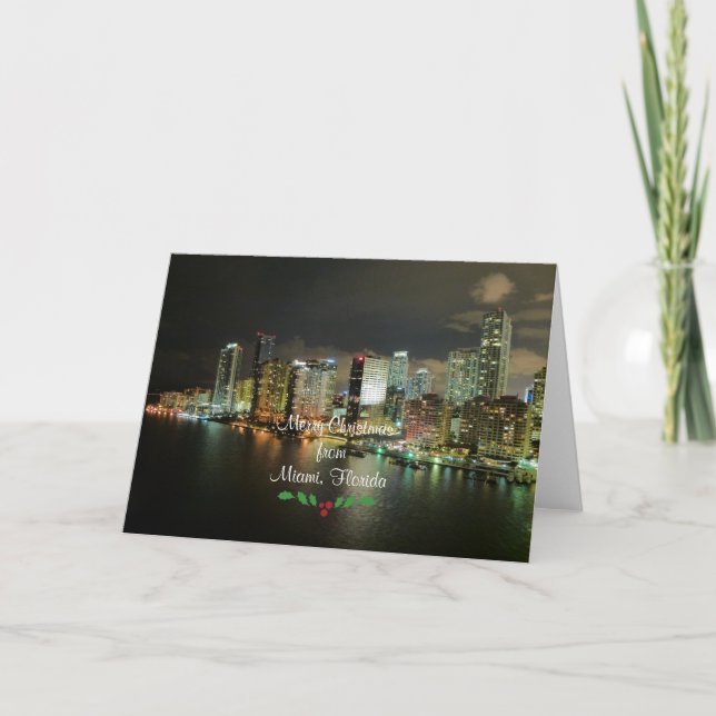 God jul från Miami, Florida Kort (Framsida)