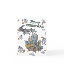 God jul från Michigan Helgdag Card