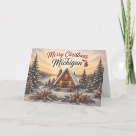 God jul från Michigan Tack Kort